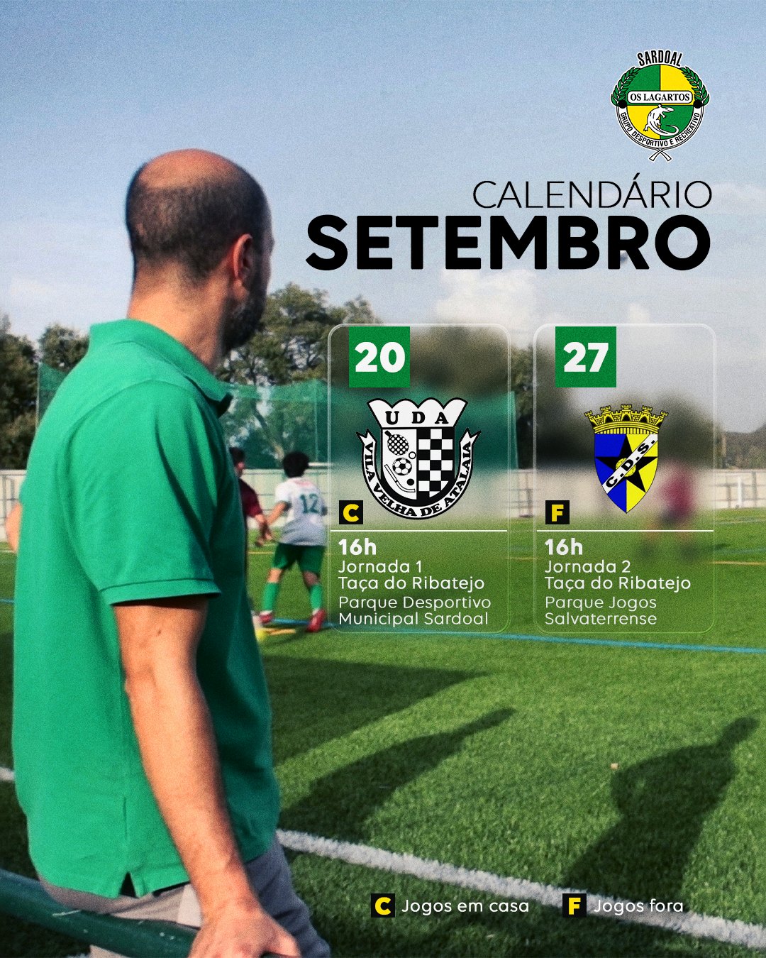 Calendário de setembro dos Lagartos